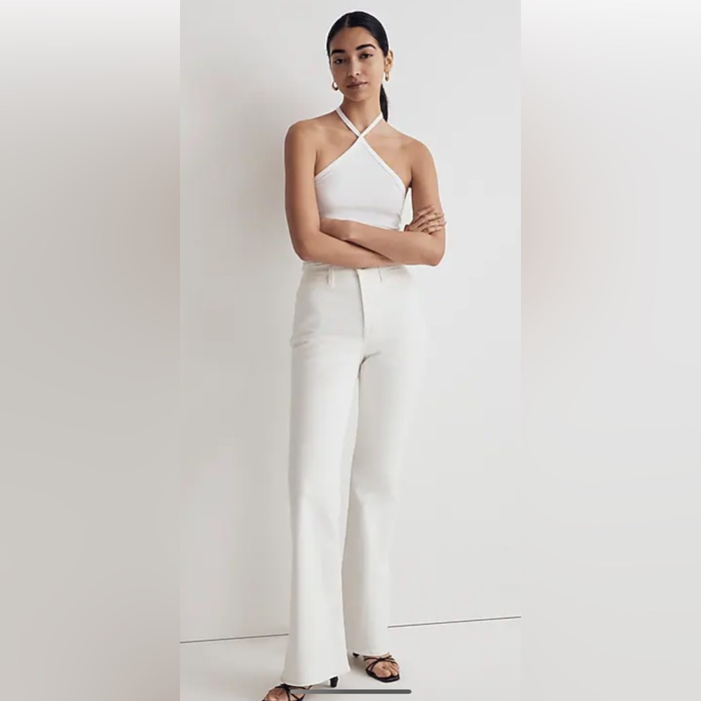 NWT Madewell size 32 The perfect vintage flare jean in white